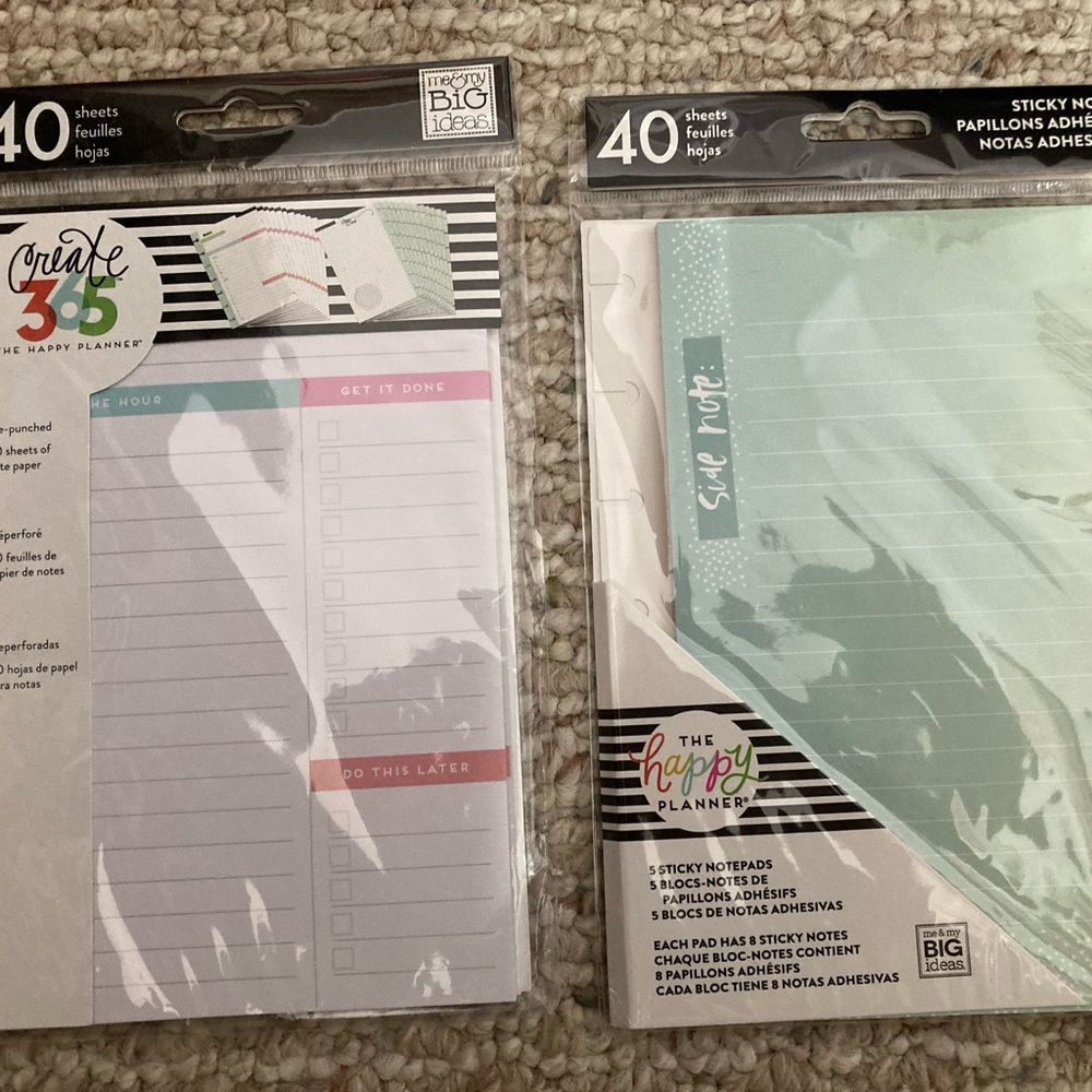 The Happy Planner Pastel Mint, Pink & Lavender Tabbed Notepad Set